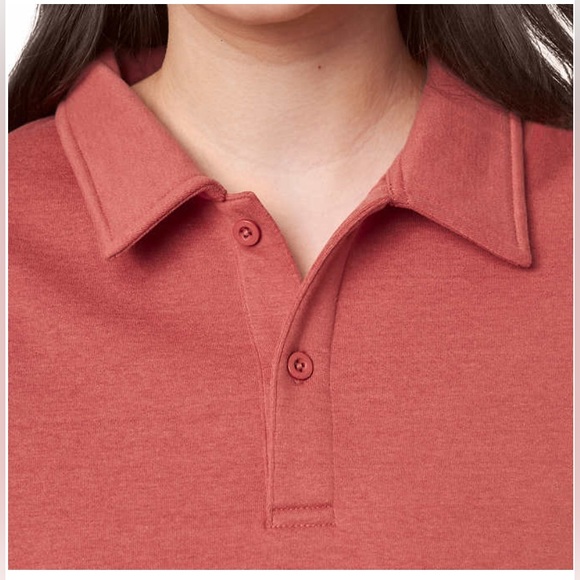Mondetta Ladies' Collared Fleece Pullover Top - Picture 5 of 8